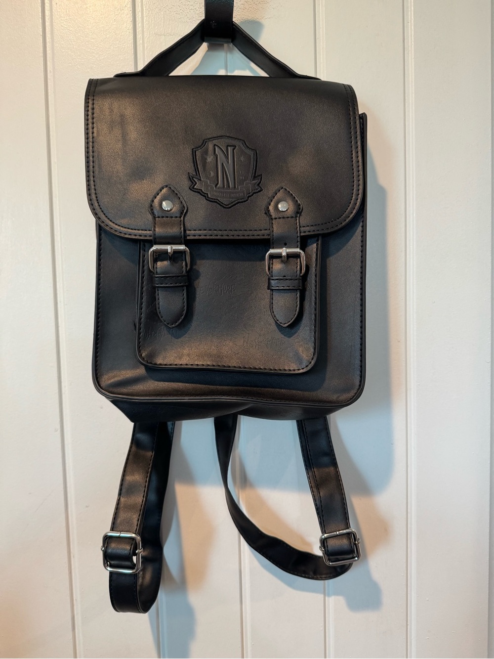 Wednesday Addams Nevermore Black Backpack Purse